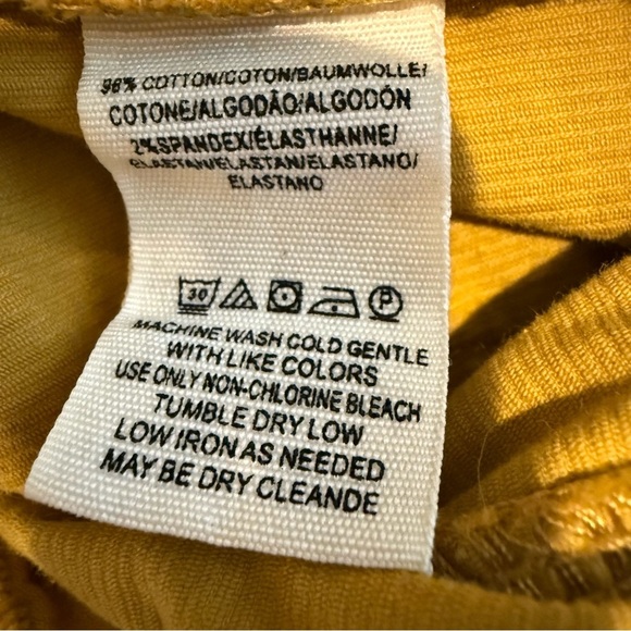 Free People Pants Women Yellow Marsh High Waist Raw Hem Corduroy Size 28 - Picture 7 of 8